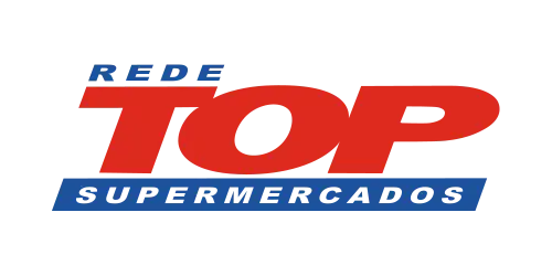 Logo da Rede TOP Supermercados, cliente da agência Coquetel Criativo, especializada em marketing e branding.
