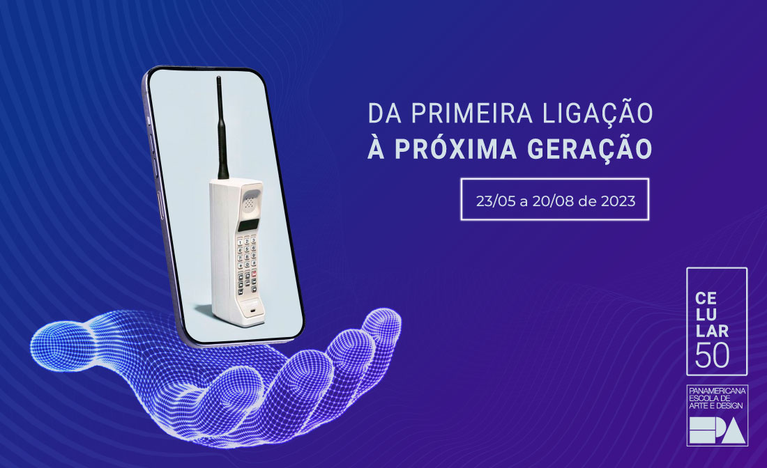 Criação do design gráfica da campanha Celular 50, criado pela agência Coquetel Criativo na Escola Panamerica de Artes.